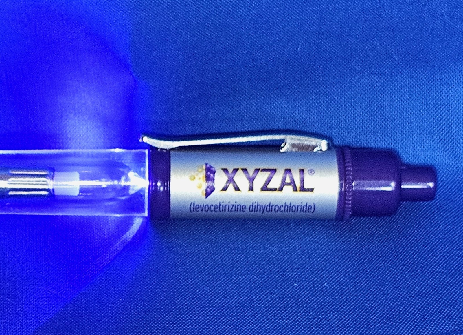 XYZAL Drug Rep Ink PENS Light Up Floating Letters Collectible Pharmaceutical New