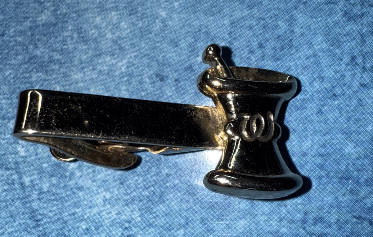 Walgreens Pharmacy Gold Mortar and Pestle Tie clip