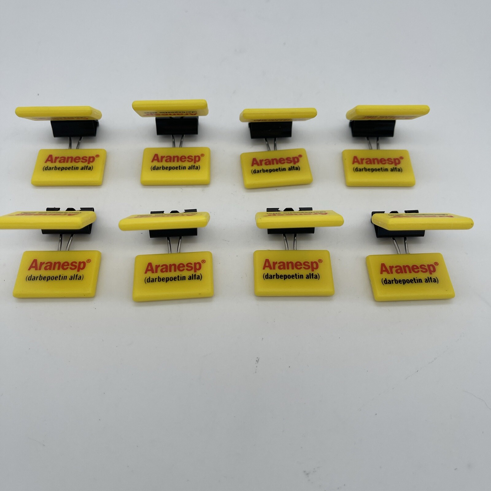 Aranesp (darbepoetin alfa) Amgen Pharmaceutical Promo Lot Of 8 Binder Clips
