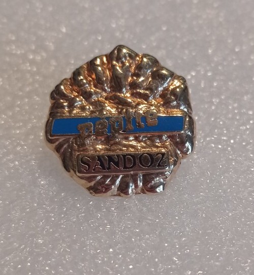 SANDOZ Pharmaceutical pepite pin badge LSD Albert Hofmann rare