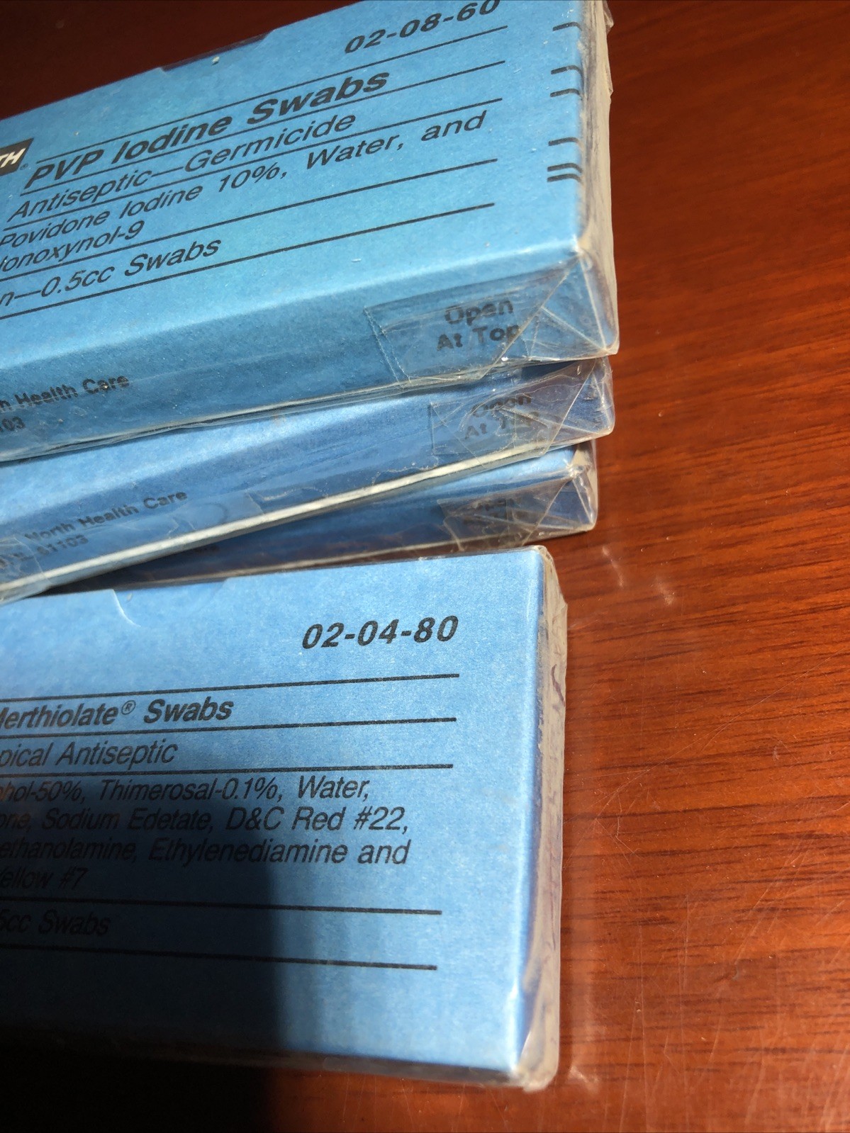Vintage Antique Merthiolate Swabs Topical Anesthetic North Brand Unopened (4)
