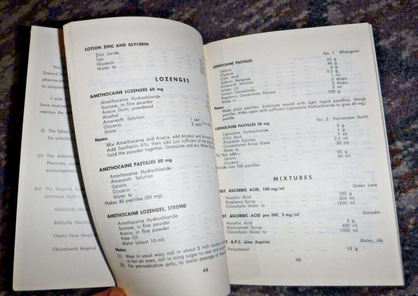 HOSPITAL FORMULARY BY CHRISTINE KEMEYS NEW ZEALAND SCHOOL PHARMACY 1972