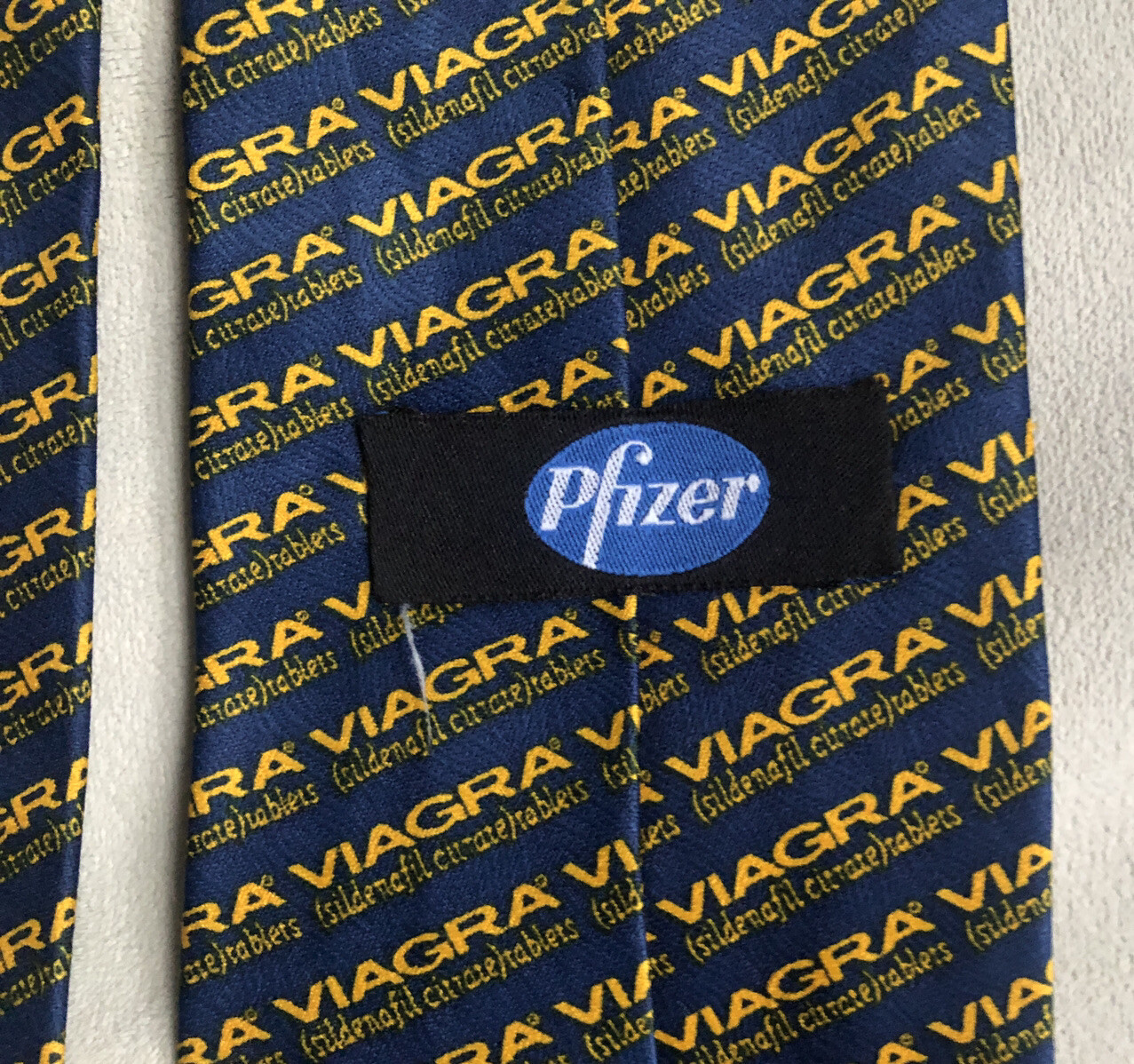 Pharmaceutical Drug Rep Viagra Silk Neck Tie