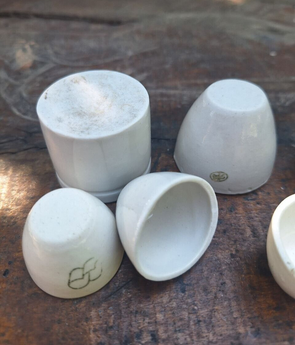 Ceramic laboratory crucible, Miniature medical cup, Mini scientist porcelain cup