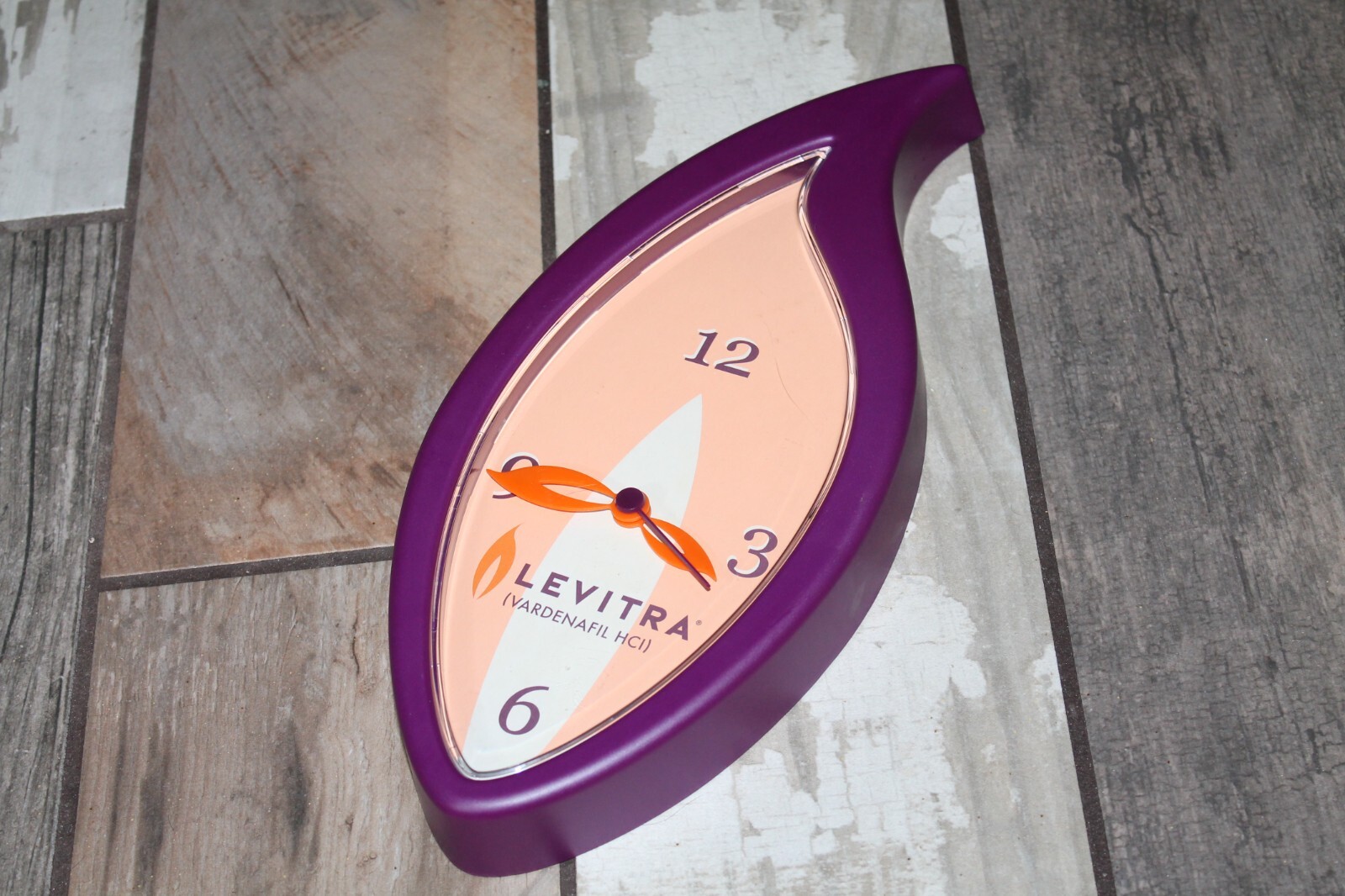 Levitra Wall Clock Battery Operated Male ED Medication Advertisement
