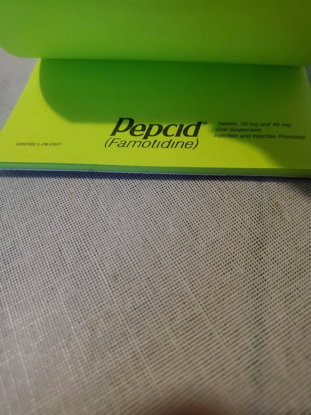 VTG Pepcid E-See Tac Note Pad Multi Color Rainbow Edge Drug Rep Swag Merck Block