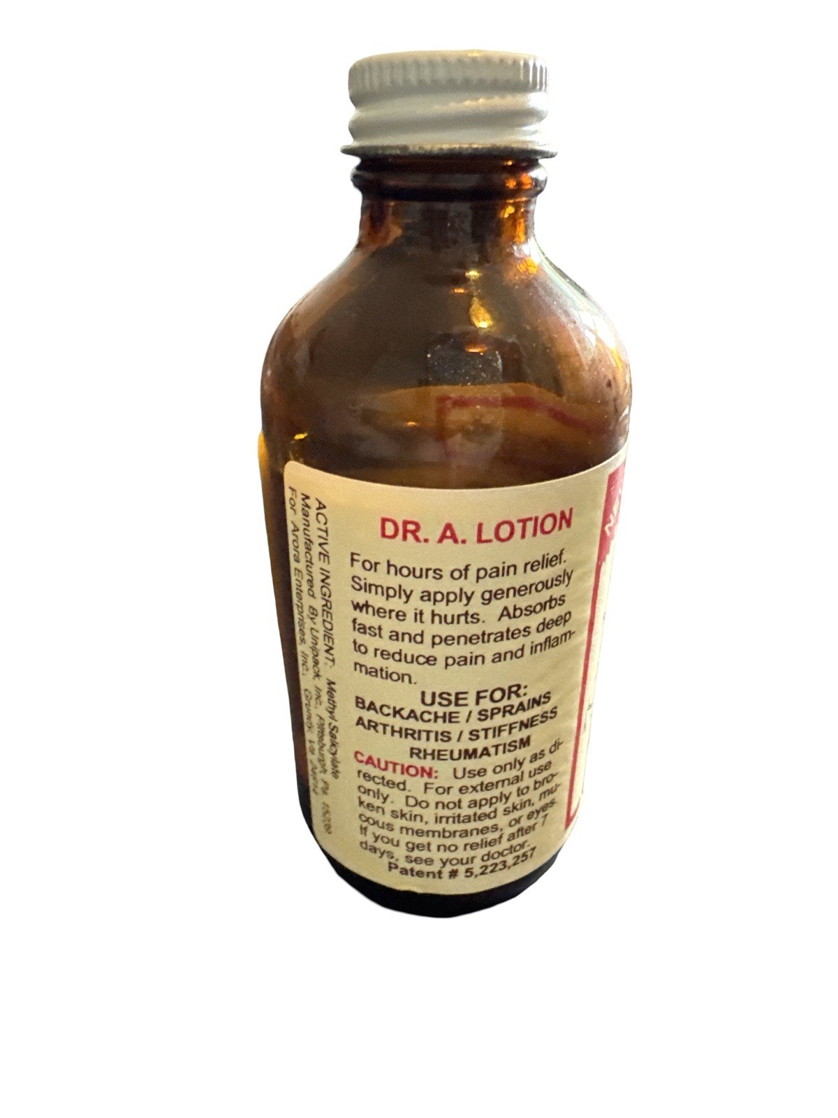 Vintage Dr A Lotion Bottle Box Apothecary Pain Relief Pharmacy Set Advertisement