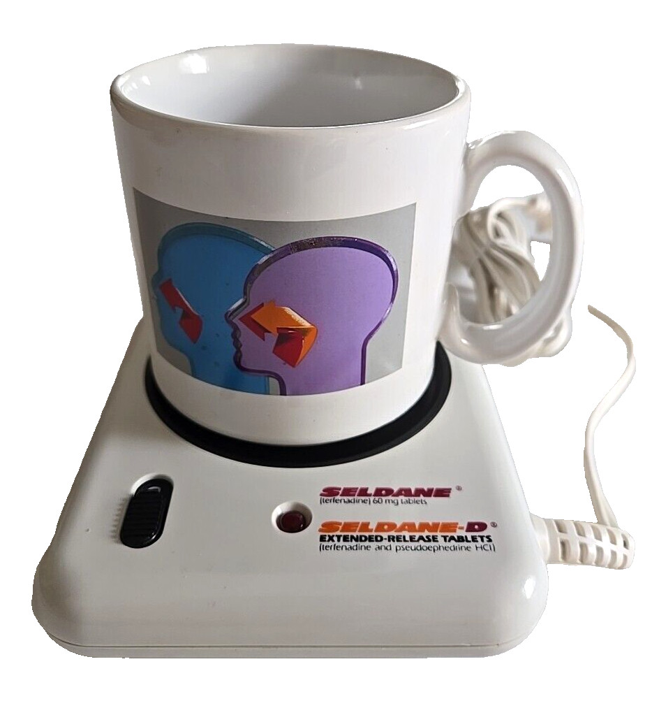 Seldane Seldane-D Pharma Drug Sales Rep Coffee Mug Advertisement Cup & Warmer