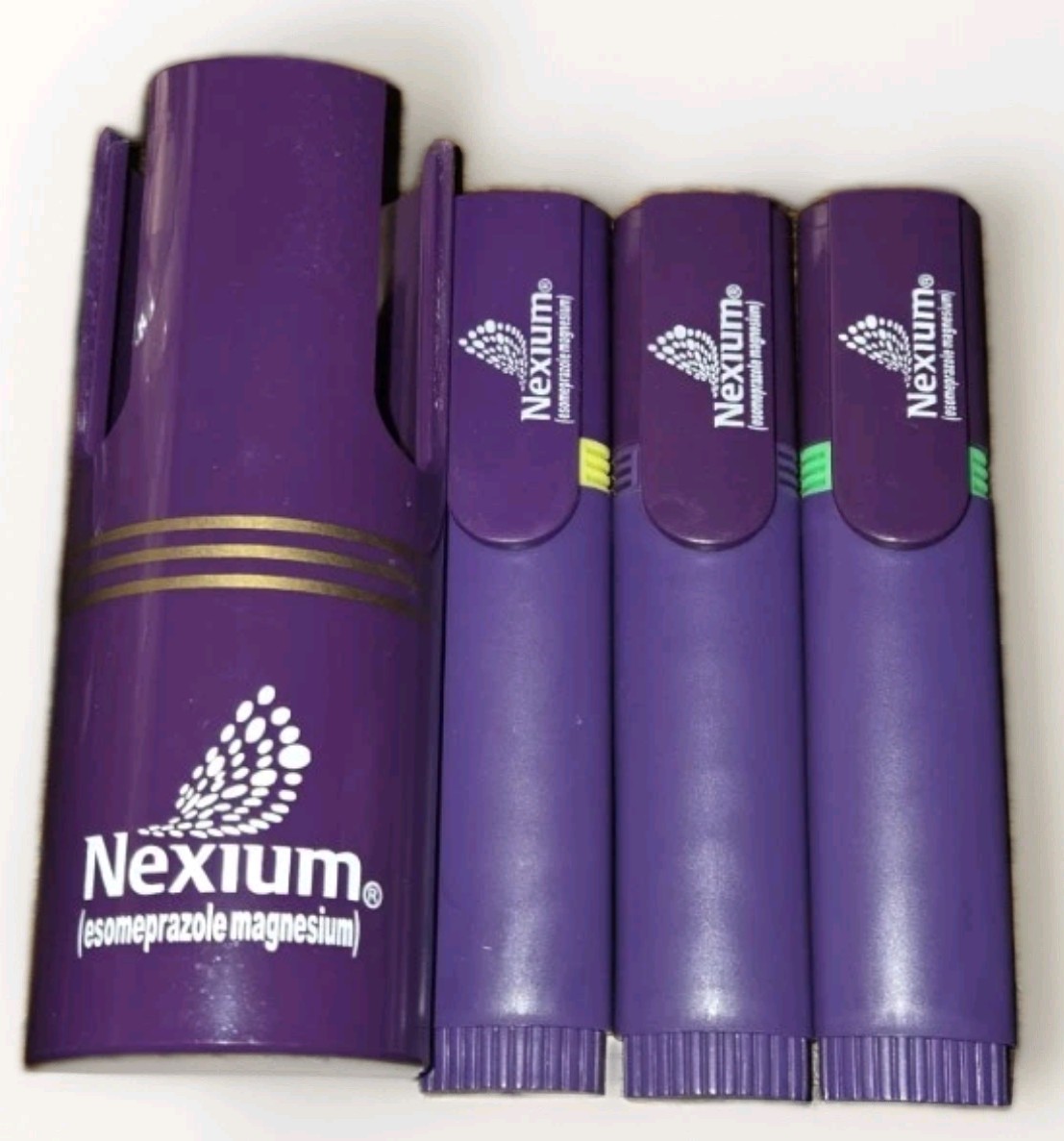 Pharmaceutical Drug Rep 3 Color Highlighter Nexium Purple Dried out