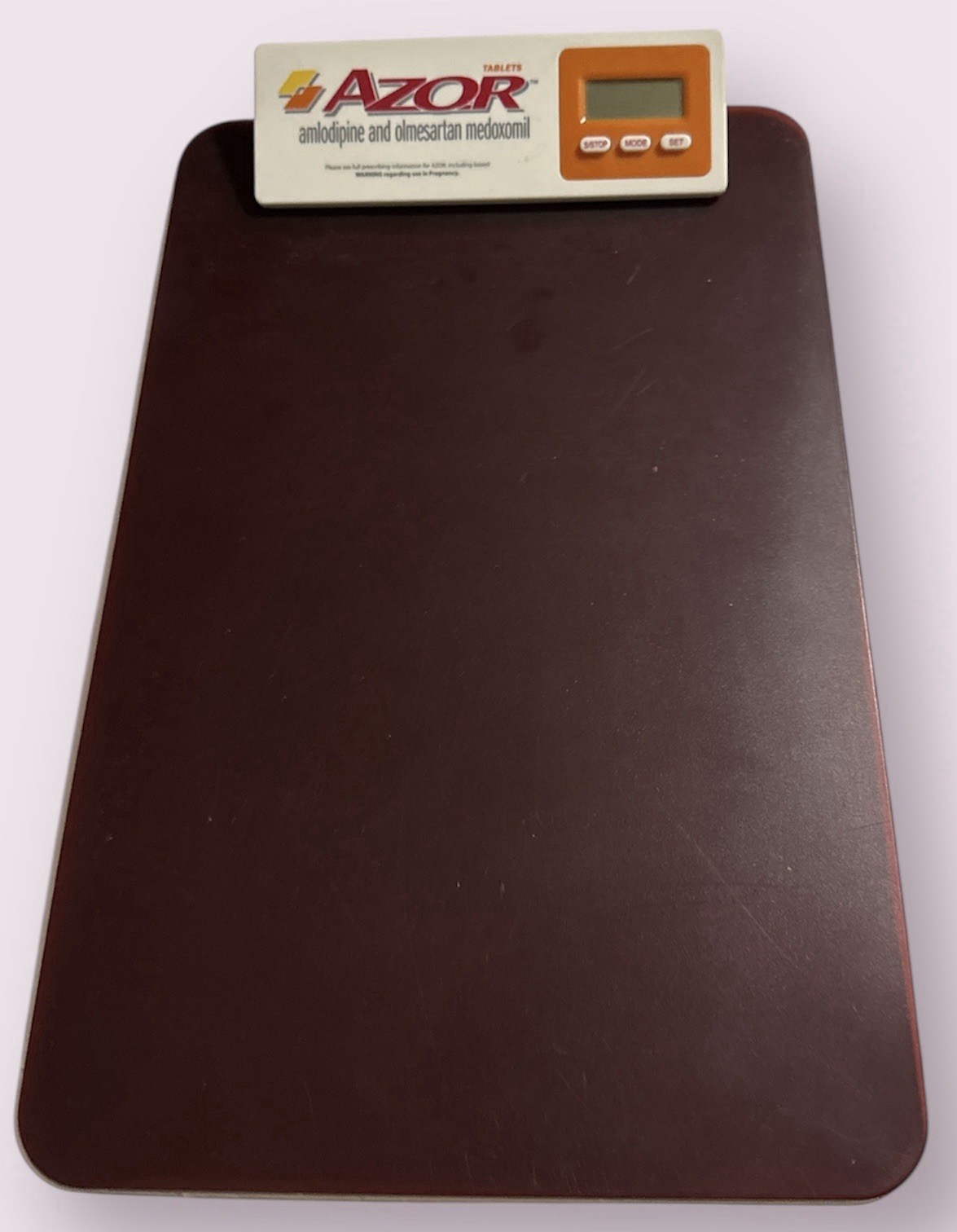 VTG 90’s Azor Amlodipine Pharmaceutical Clipboard & Built In Stop Watch