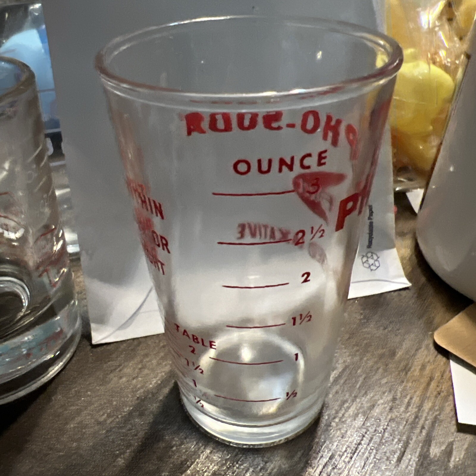 Vintage Fleet Phospho-Soda Laxative Pharmacy Glass Shot Medicine Measuring Cup