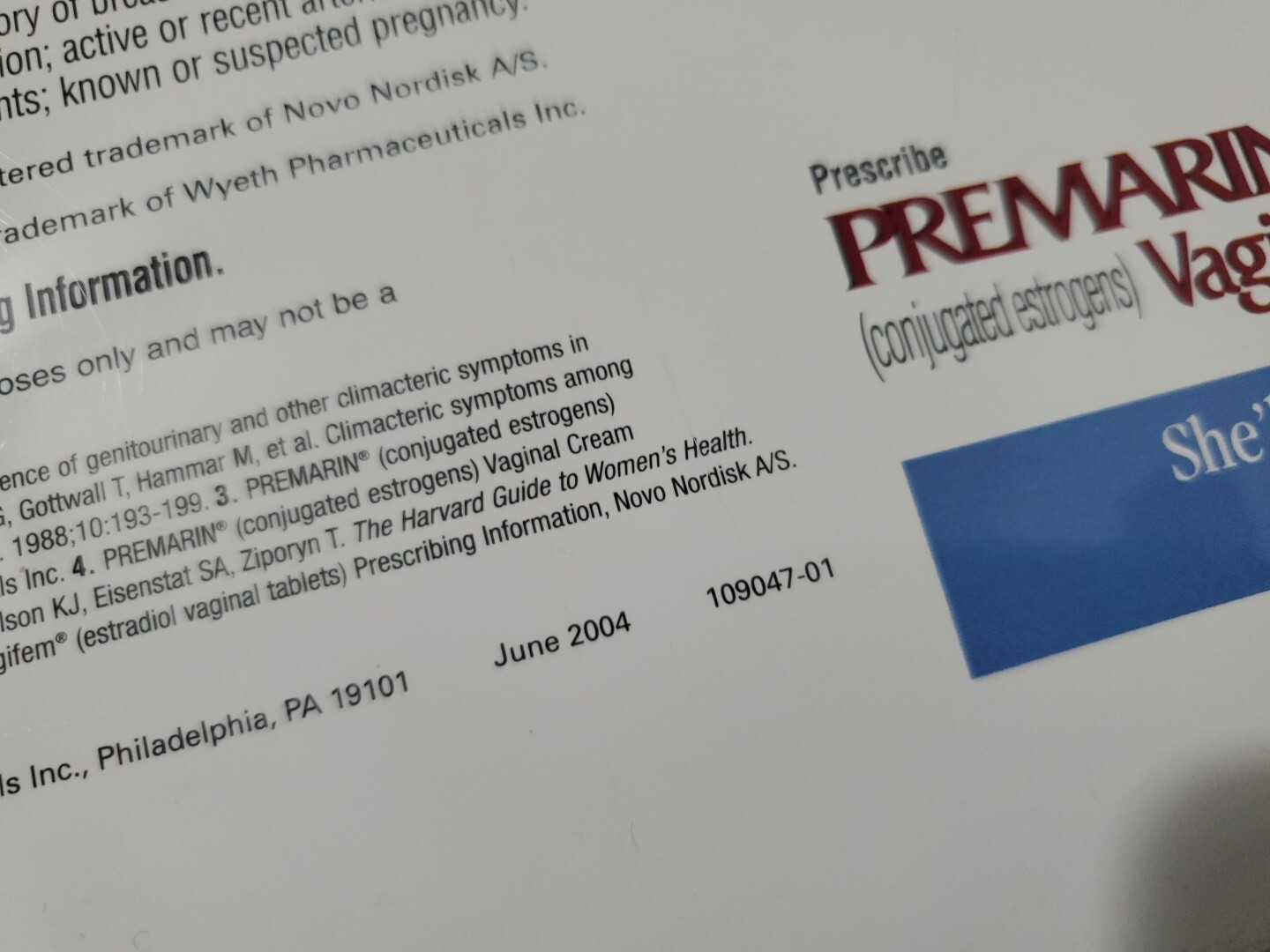 PREMARIN VAGINAL CREAM Pharmaceutical Drug Rep CLIPBOARD RARE Promo Advertising