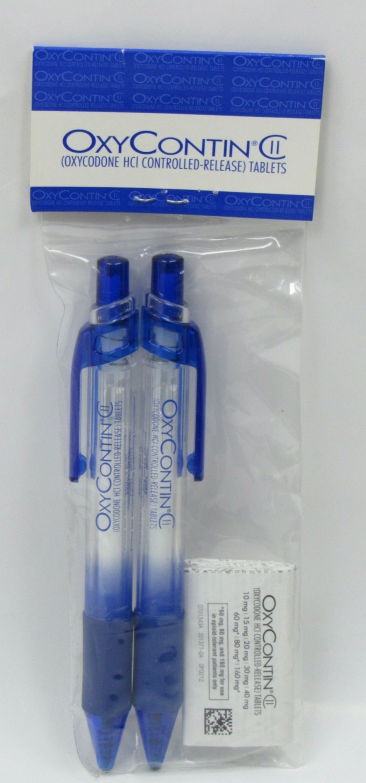 Oxycontin Oxycodone PENS Drug Rep Pharmaceutical Promo Sealed Original Package