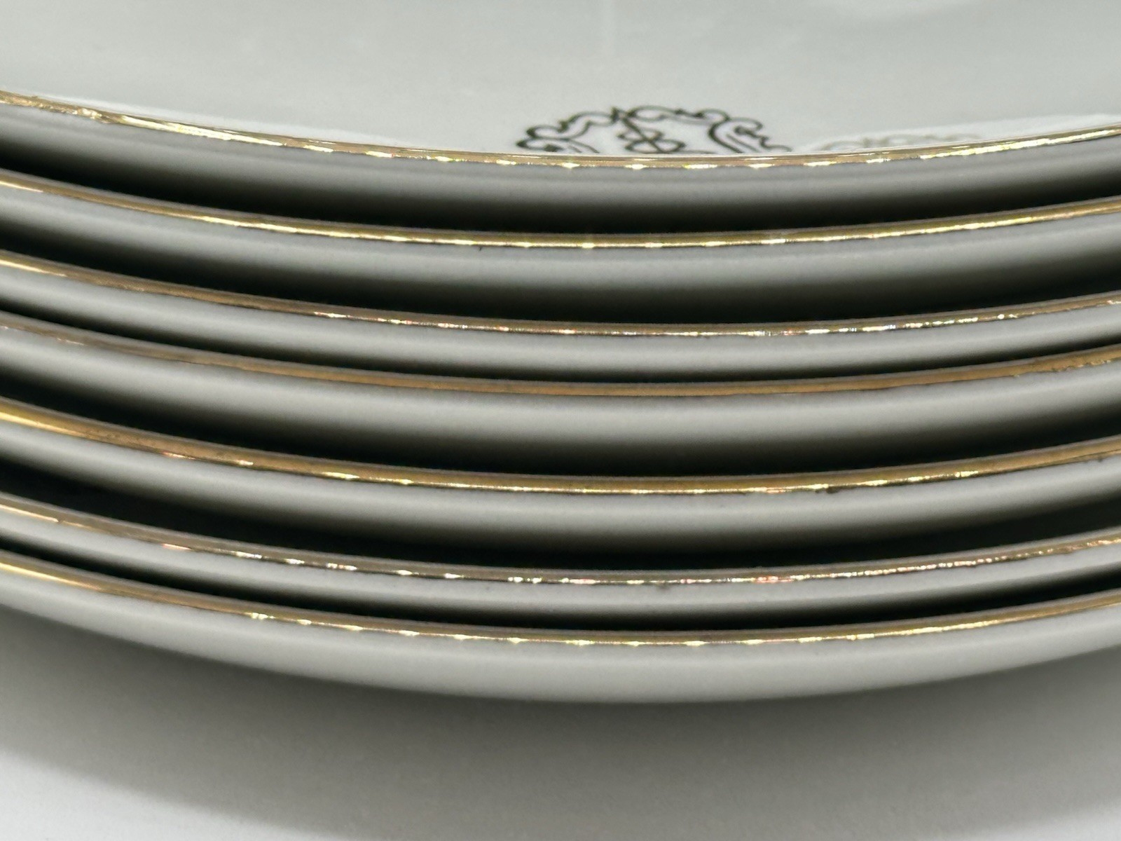 Set of 8 Vintage Crestware Rx Pharmacist Caduceus Salad Dessert Plates 7.5″