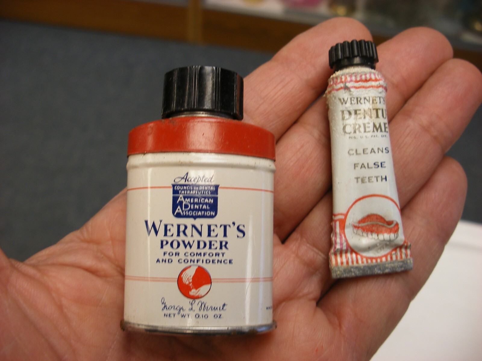 Vtg Medical Dental Pharmacy – Wernet’s Dental Powder & Denture Cream Sample Box