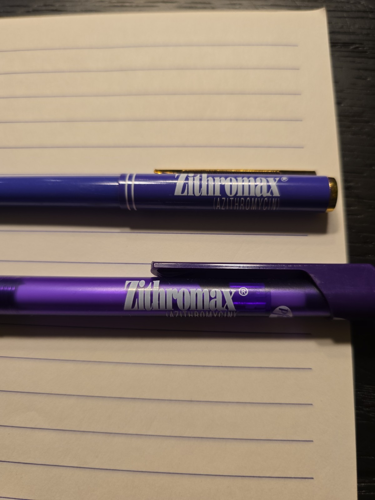 Zithro Metal Plastic Pens Notepad Pharmaceutical Drug Rep Promos Vintage WRITES