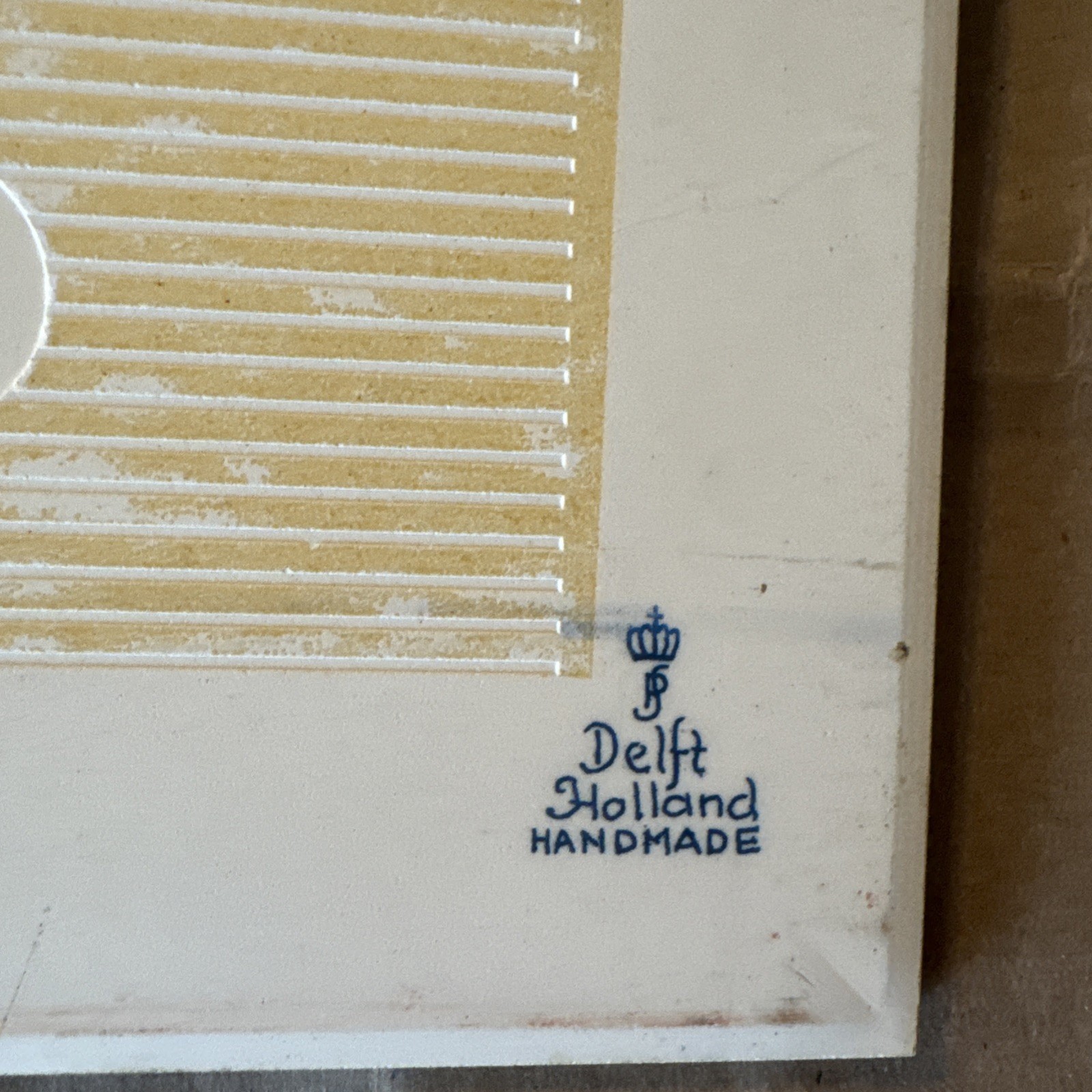 Lot of 2 Vintage Handmade Delft Holland Pharmacy 6×6 Tiles Apothecary Blue White