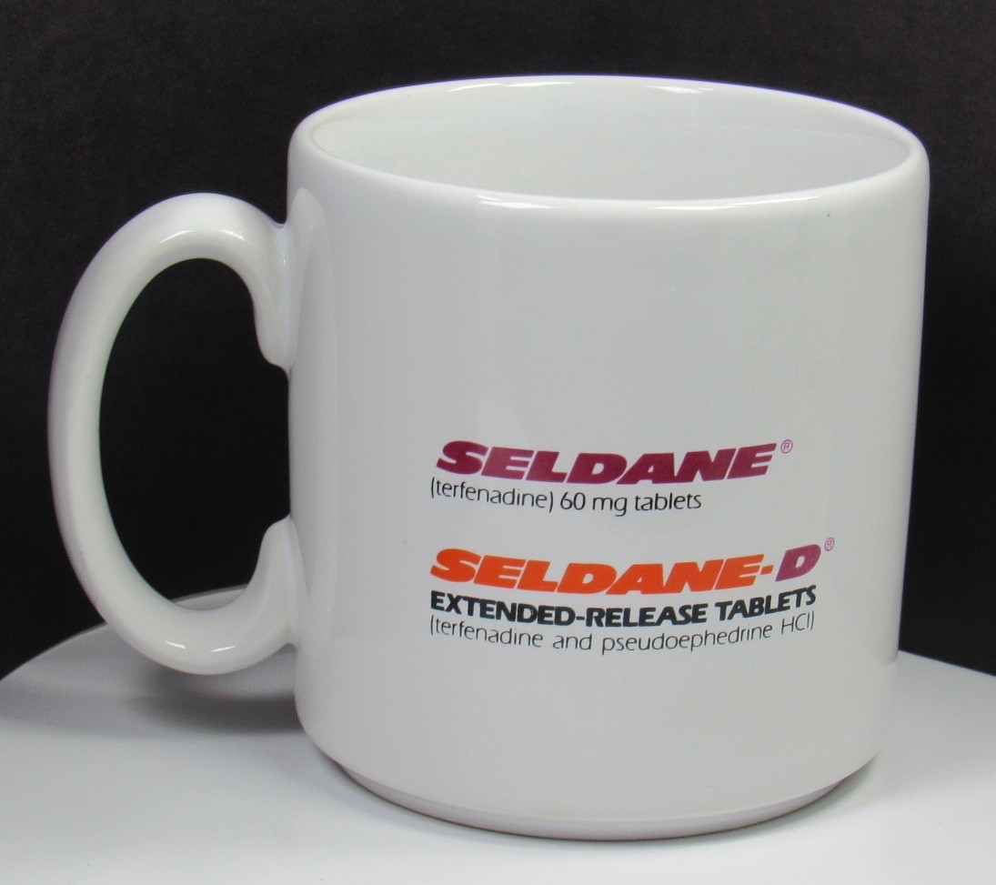 Seldane Mug Drug Rep Pharmaceutical Promo Medical Advertising Made in England