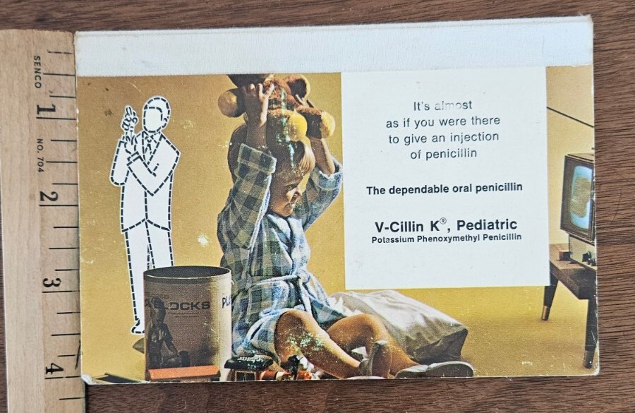 Lilly Note Pad Pharmaceutical Promotional for V-Cillin K Pediatric Penicillin