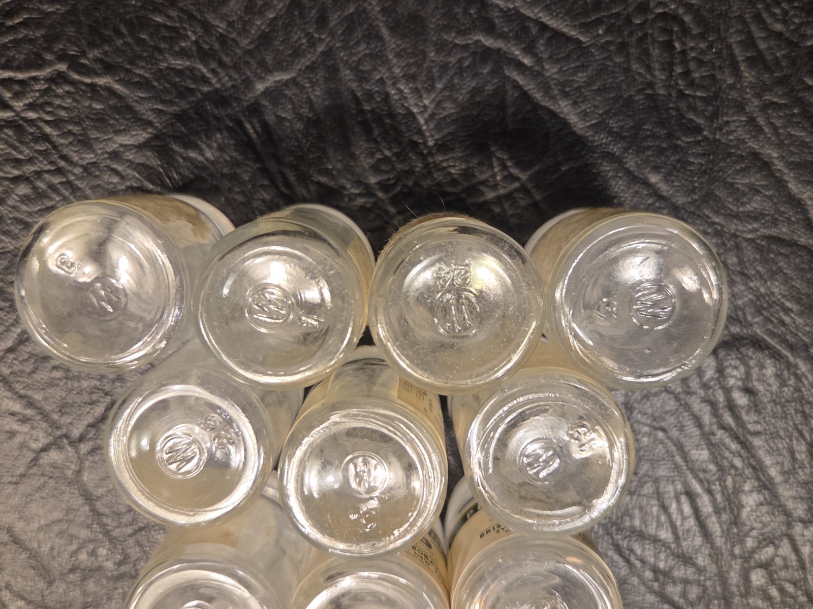 Lot Of 13 Clear Glass Empty Medicine Sample Vials Medical Pharmacy Bristol Labs