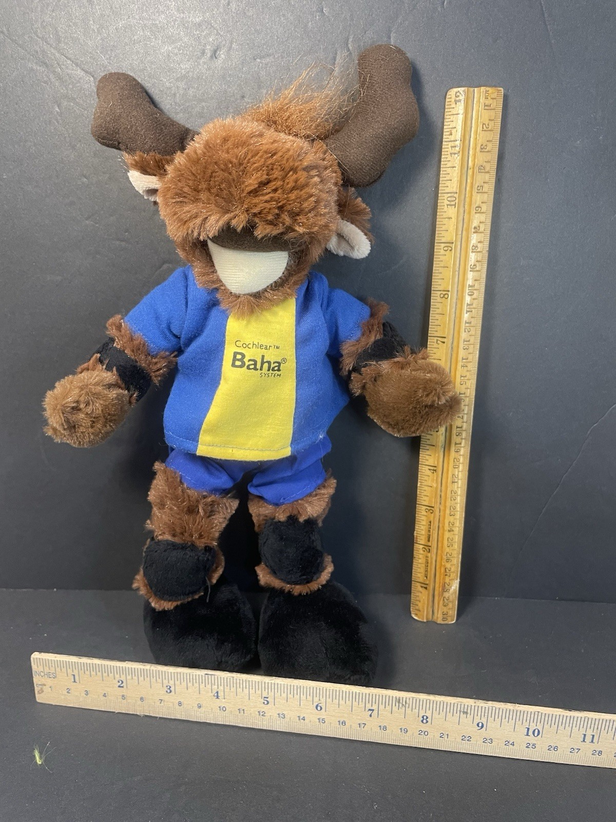 Baha Plush Moose 11” Stuffed Animal Cochlear Hearing Aid Implant Promo Poseable