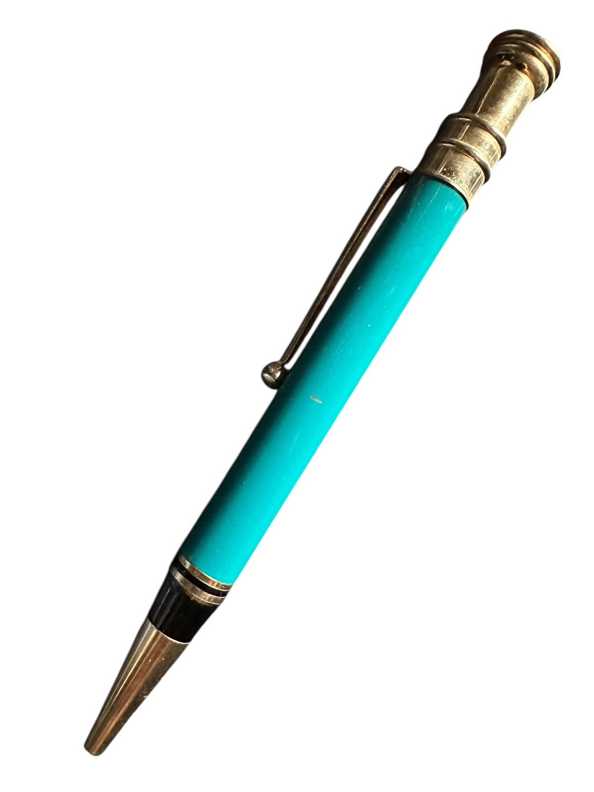 Diflucan Pfizer Drug Rep Click Metal Pen Promotional Teal Green Working Writes