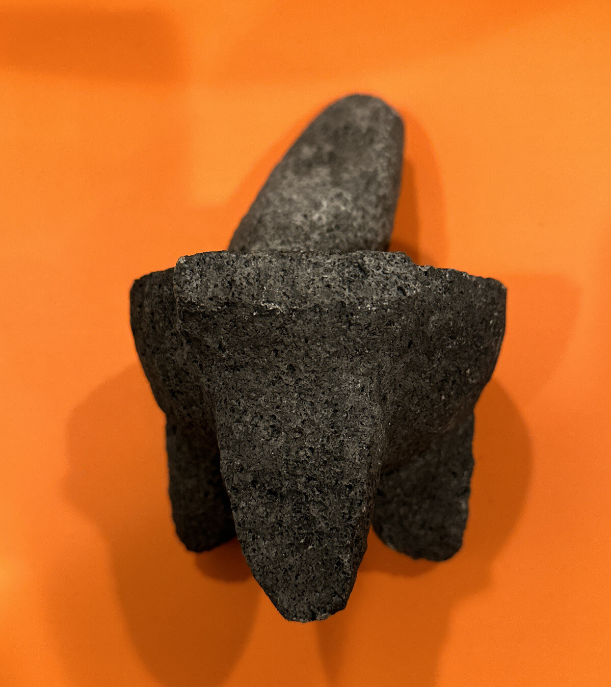 4″ Mortar and Pestle Volcanic Dark Gray Molcajete Herbs & Spices