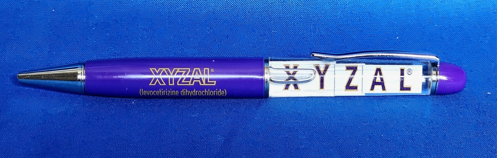 XYZAL Drug Rep Ink PENS Light Up Floating Letters Collectible Pharmaceutical New