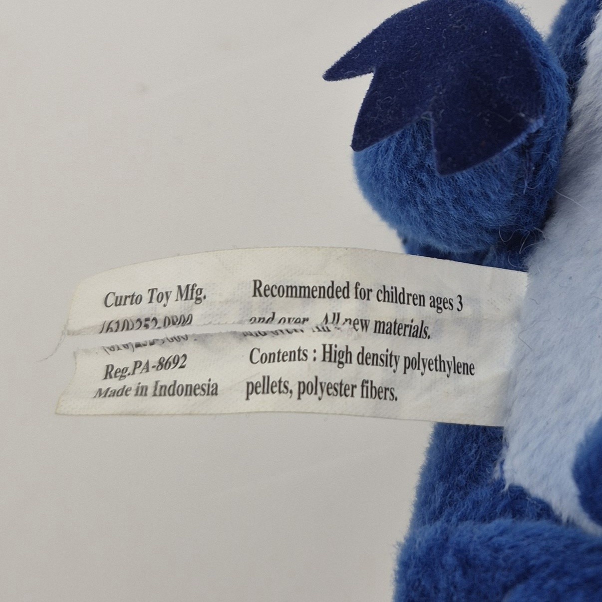 Protonix Drug Rep Pharma Plush Blue Toy Gerdy Promo Advertising Vintage