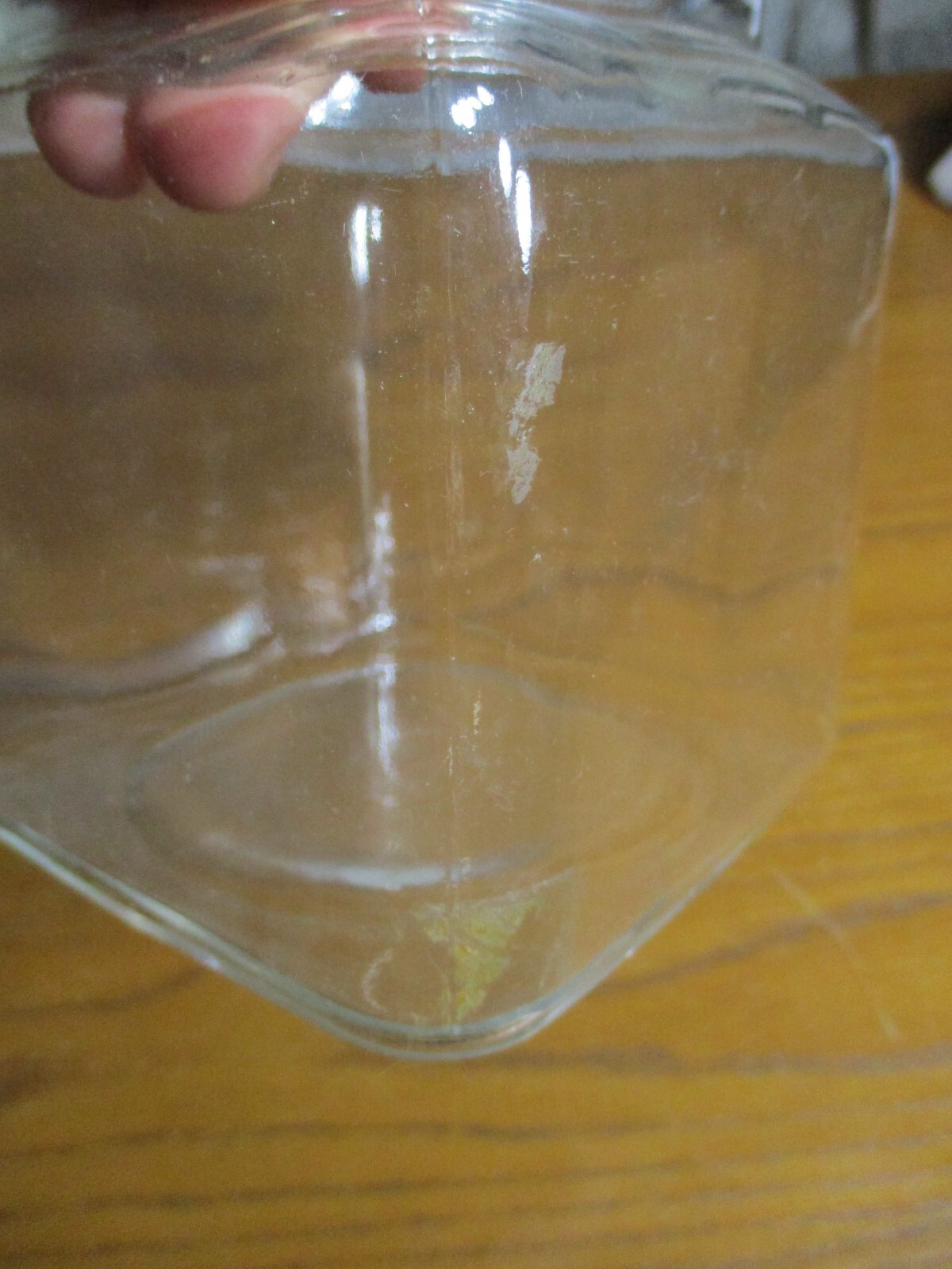 Vintage Apothecary Square Jar Clear Glass Drug Store Candy Jar – No Lid/Top