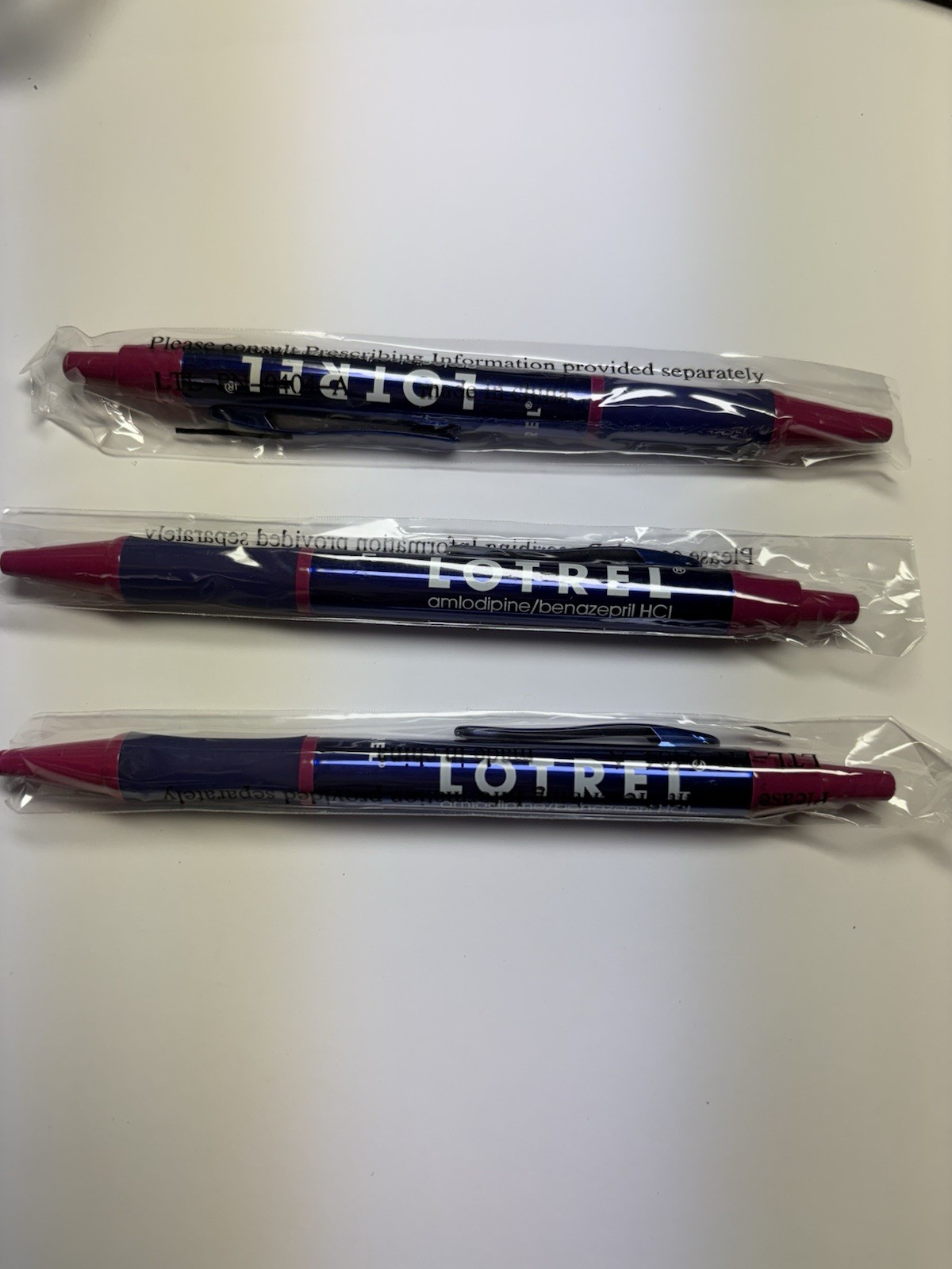 Vintage LOTREL Pharmaceutical Drug Rep Pen Lot Of 3 Beautiful Pens Heavy Duty