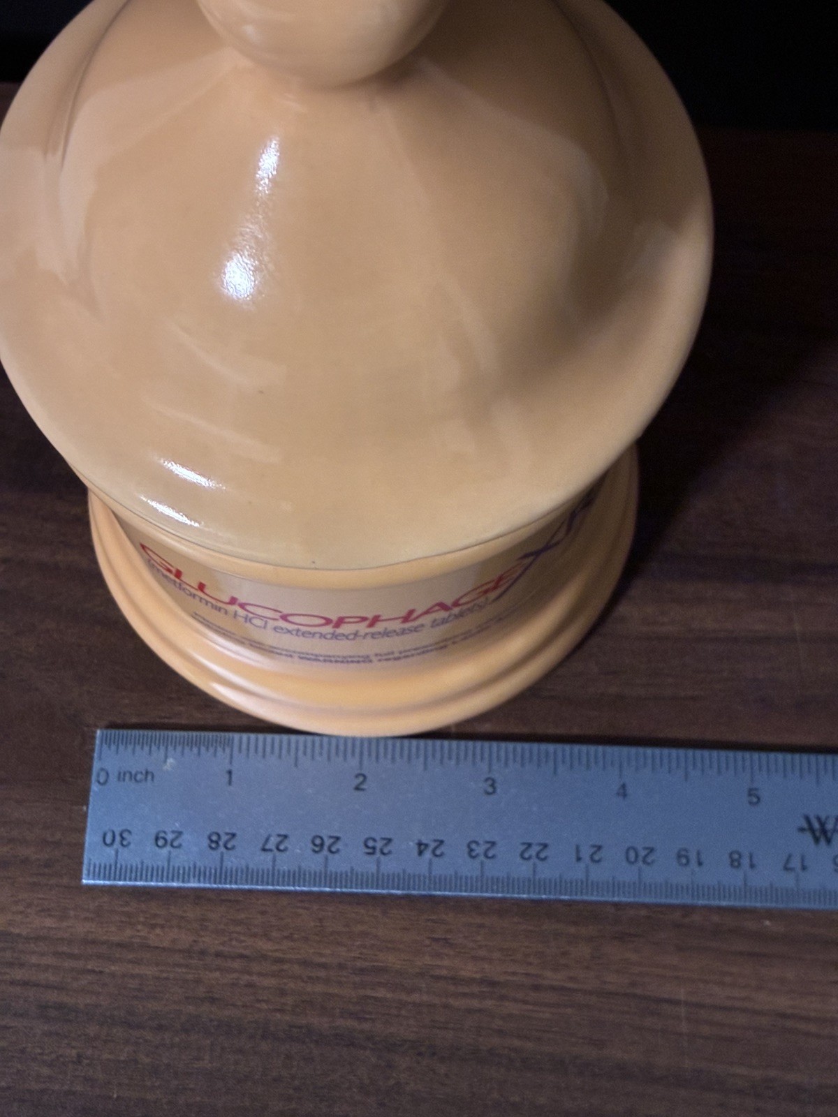 Glucophage XR Advertisement Yellow Urn Apothecary Jar Medicine Pharmaceutical