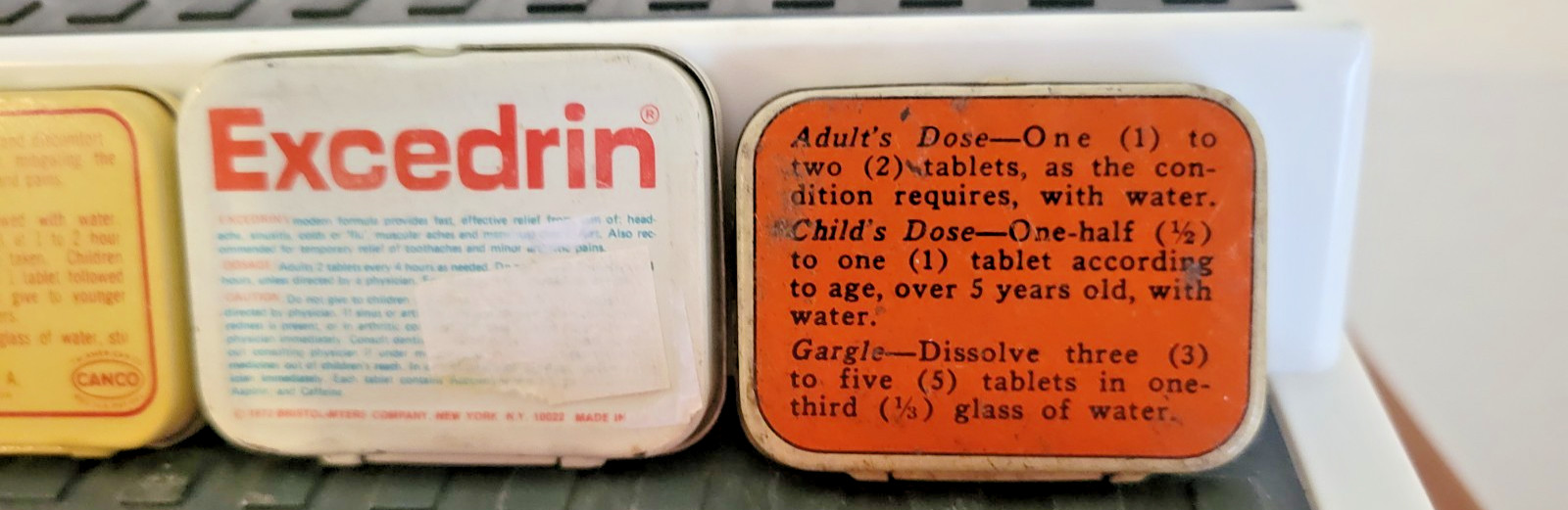 Vintage Pharmacy-Medicine Advertising ASPIRIN tins 13 pcs