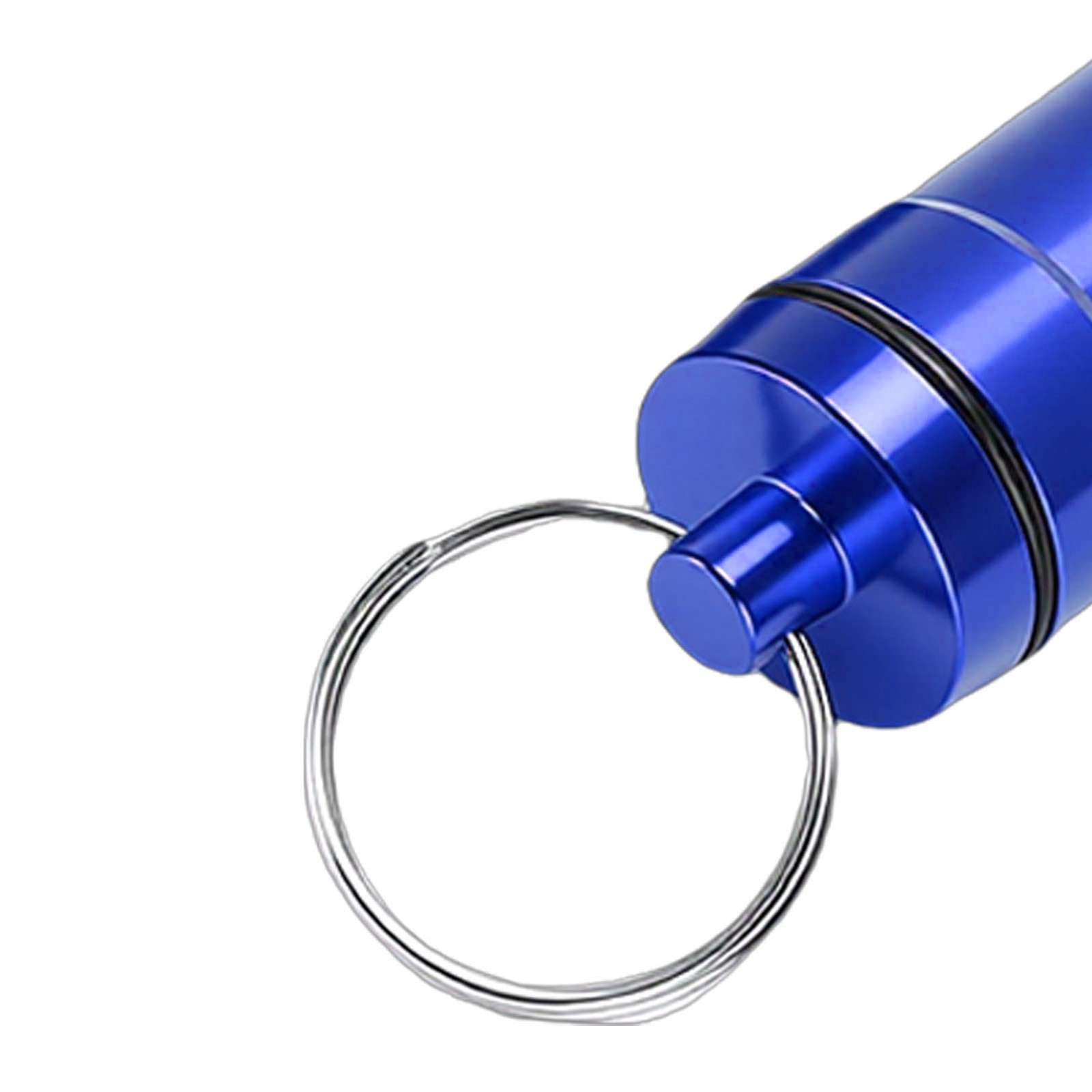 2-5pcs Mini Keychain Tablets Case Water Proof Outdoor Tablets Container Blue
