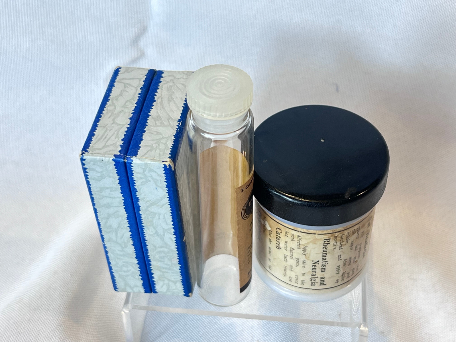 Drug Store Lot Livicks’s Vapor Ointment Penicillin Potassium & Empty Pill Box