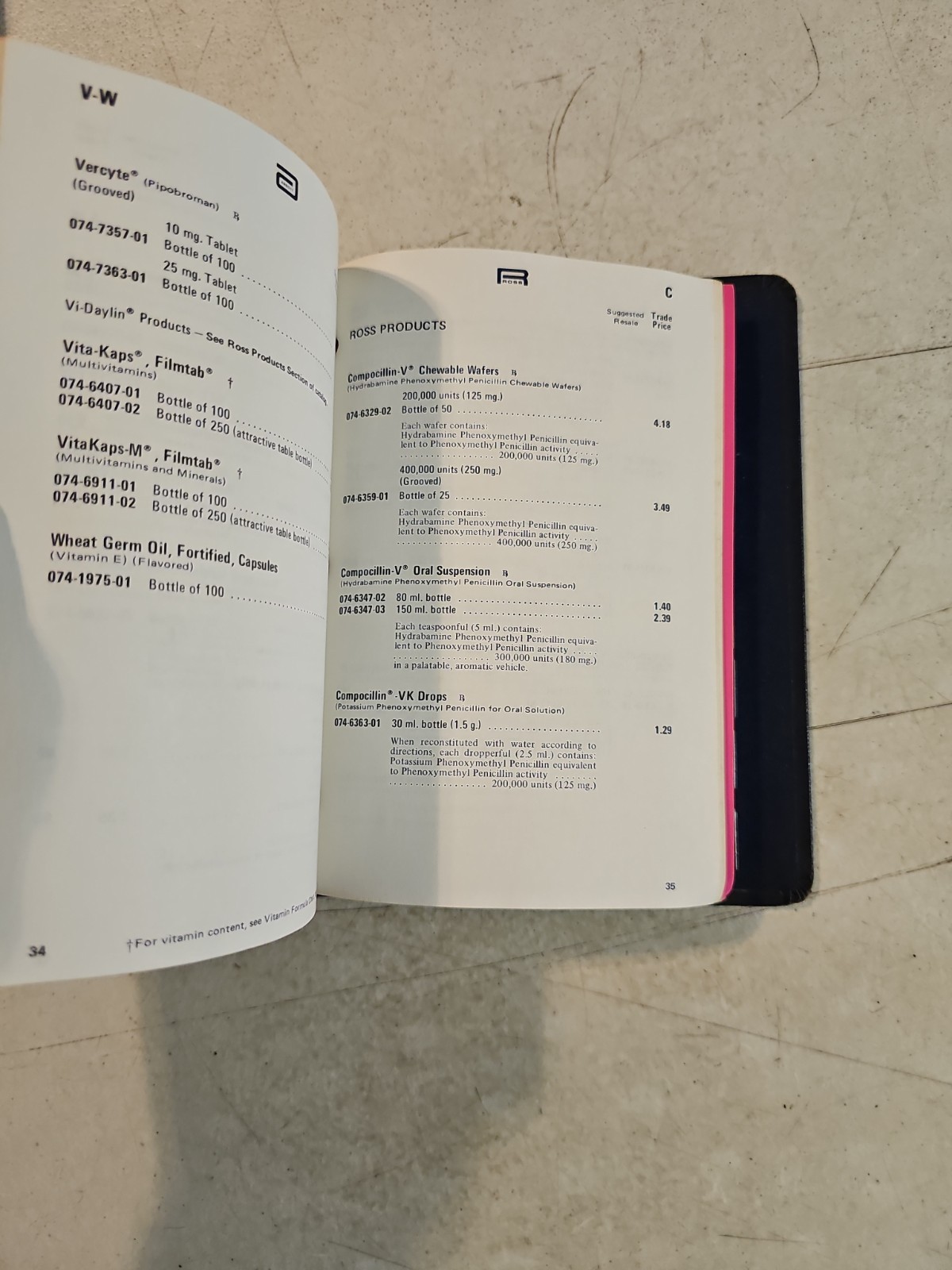 Vintage 1973 Abbott Laboratories Pharmaceutical Products Catalog In Binder