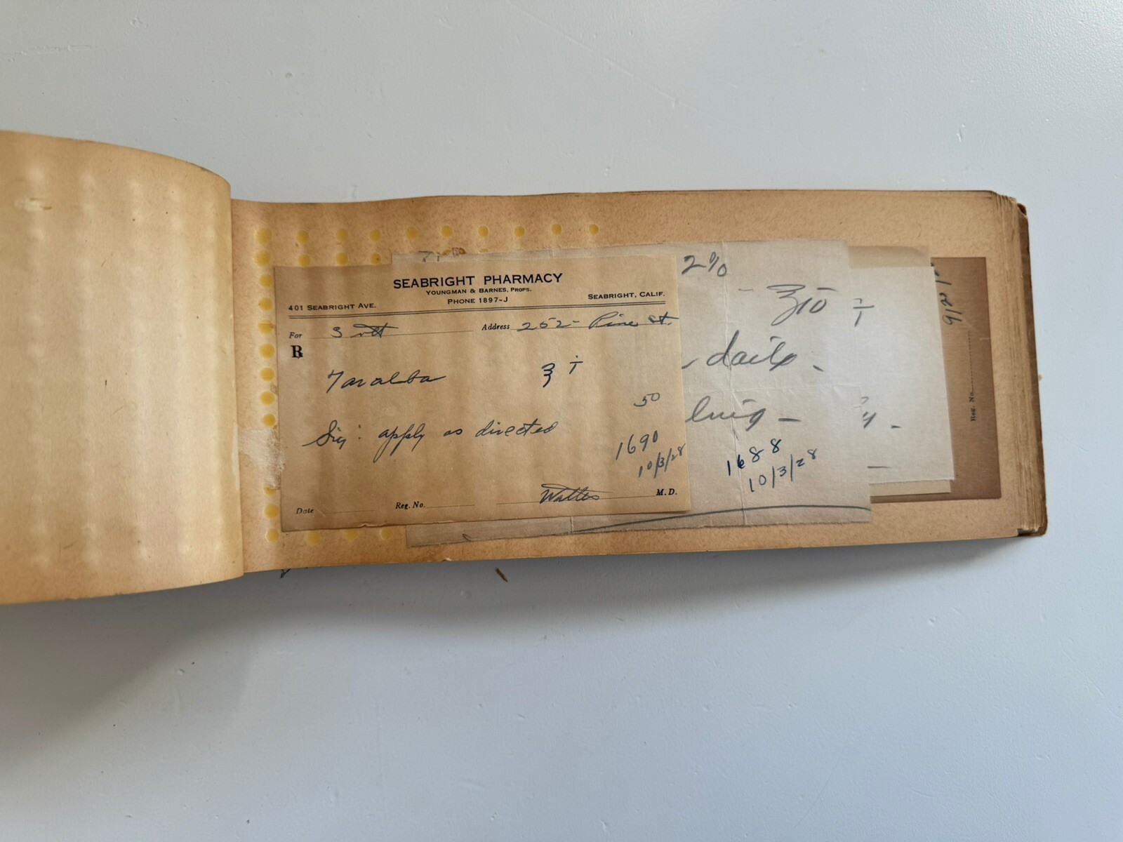 VTG Prescription Rx Pad Book Paper Apothecary Druggist Pharmacy Medicine 1928-29