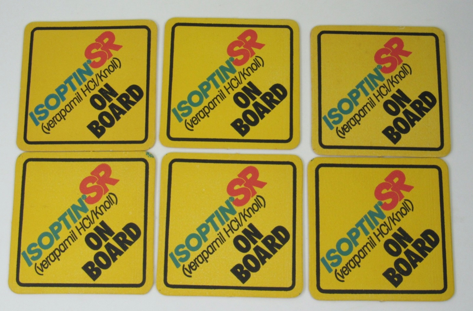 Isoptin Lot Coasters I Love Golf Coffee Tea Tennis Drug Rep Pharmaceutical Promo