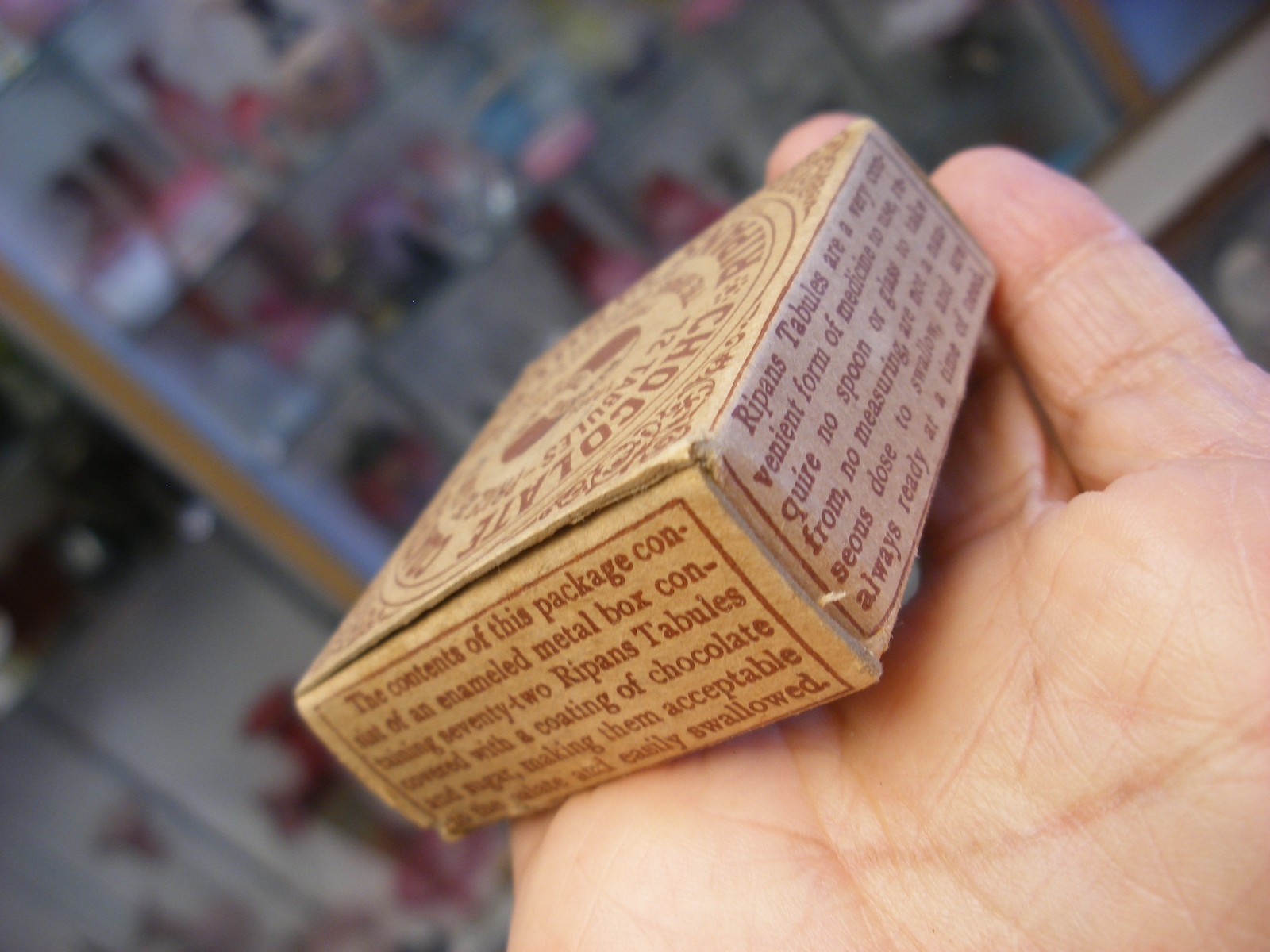 Vtg Medical Remedy Pharmacy Quack Cure – Chocolate Coated Ripans Tabules Tin