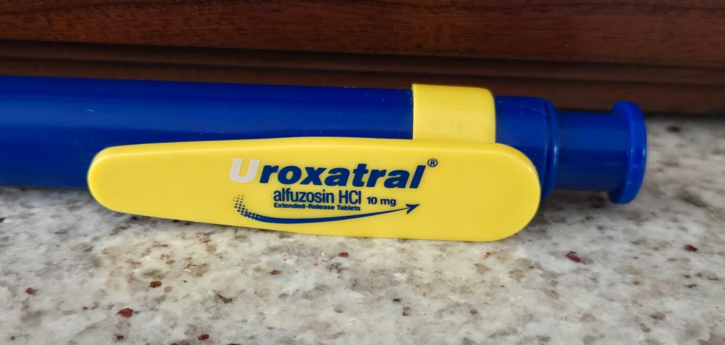RARE 80’s UROXATRAL ALFUZOSIN PHARMACEUTICAL DRUP REP PROMO GIANT PEN AND HOLDER