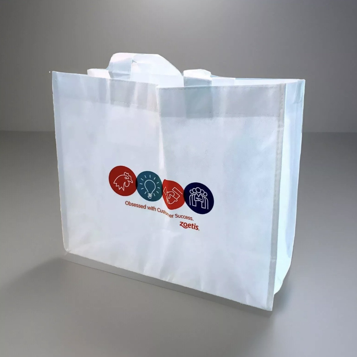 ZOETIS TOTE BAG White Reusable Shopping Beach | Obsessed With Customer Success