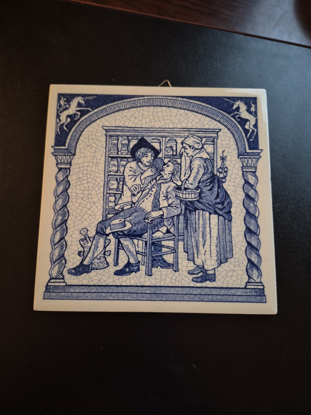 Vintage 1984 Delft Holland Blue Hand Painted Porcelain Tiles 6×6 – Set of 10
