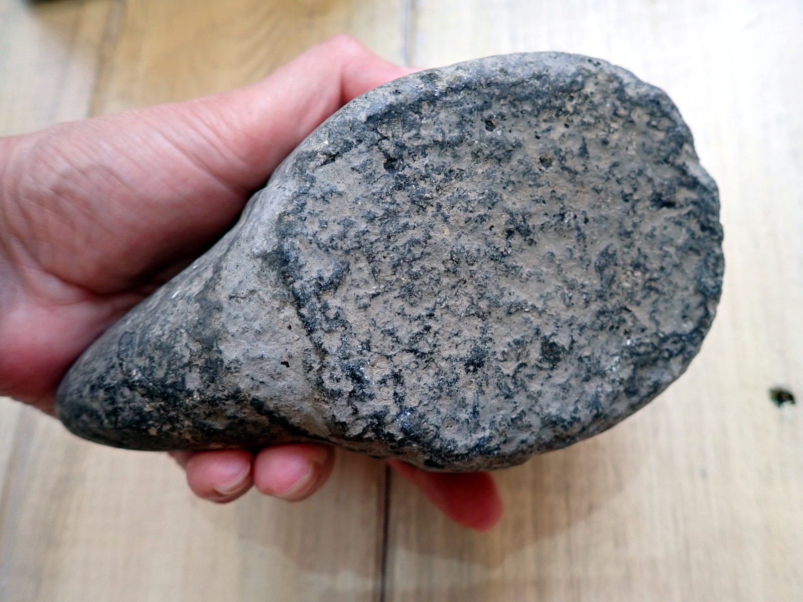 Old Stone Mortar Oil Lamp India Carved Stone