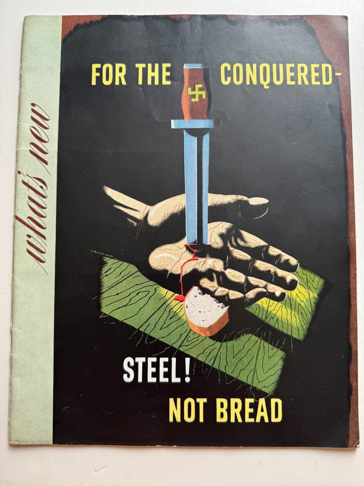 Dec 1942 WWII Abbott Labs Battlefield Drugs Magazine w/ WWII Nazi Poster Cover