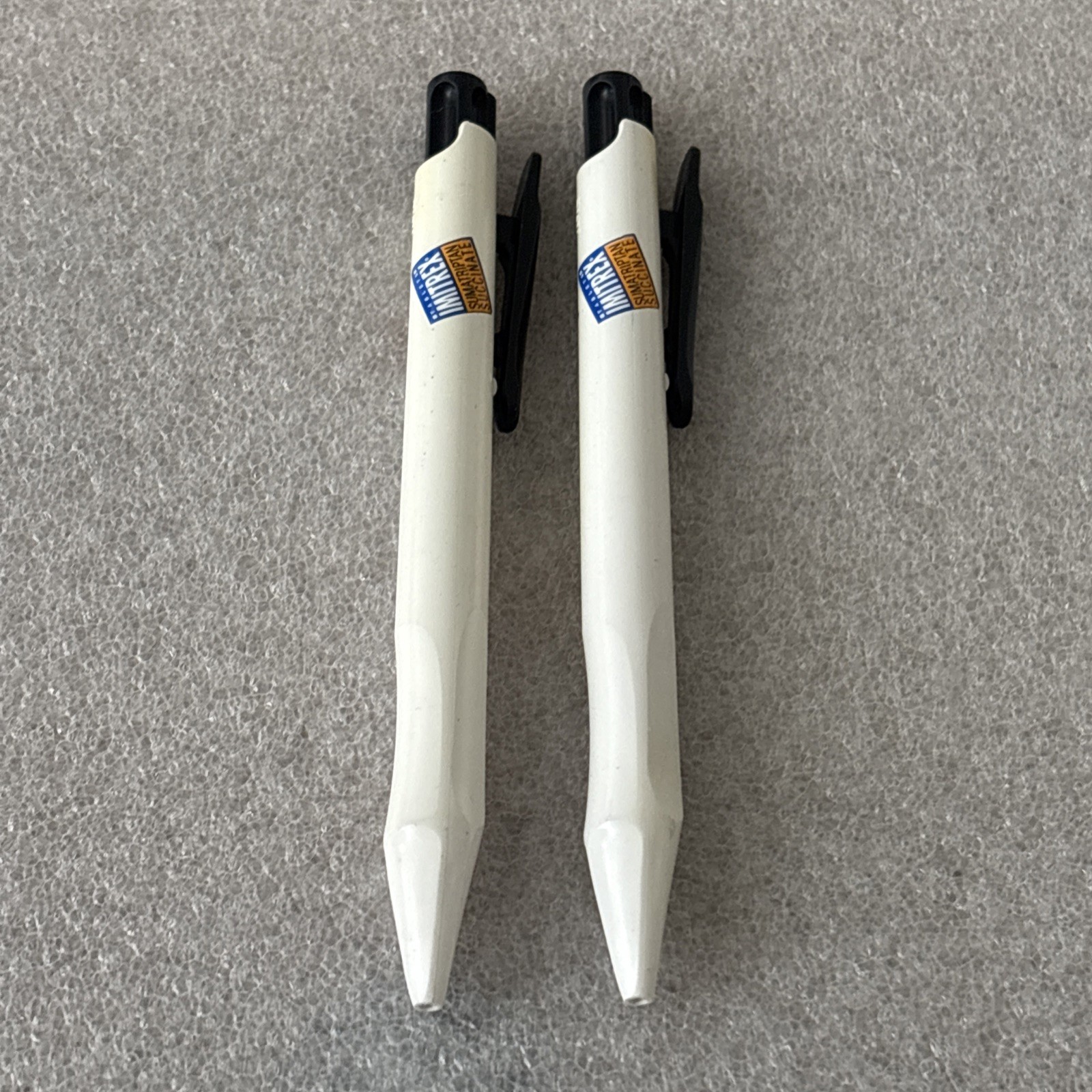 (2) IMITREX Pharma Drug Rep Promo Old Pencil Shaped Pens