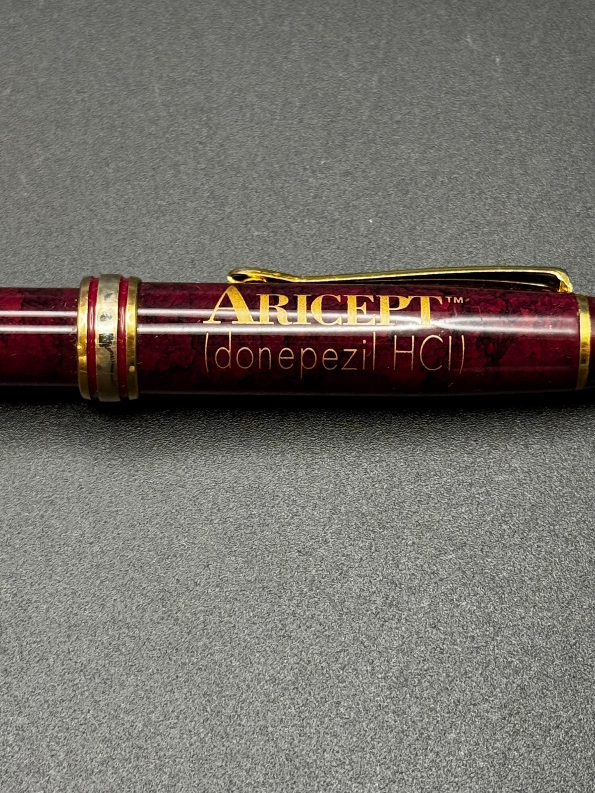 Aricept Heavy Metal PEN Clicker Drug Rep Pharmaceutical Promo Advertising works