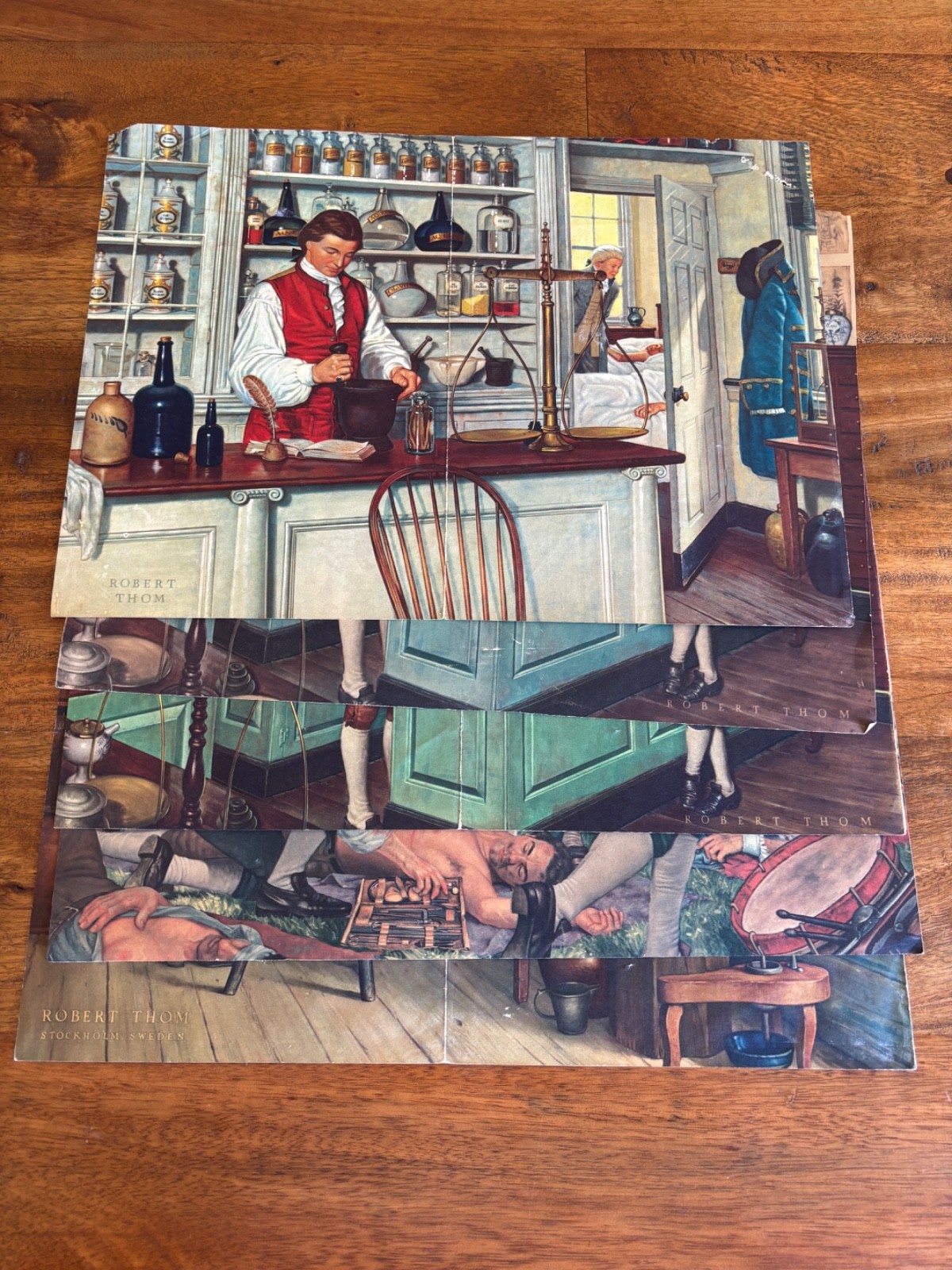 1950s Antique Prints lot (5) History of Pharmacy Parke Davis & Company 16″ x 12″