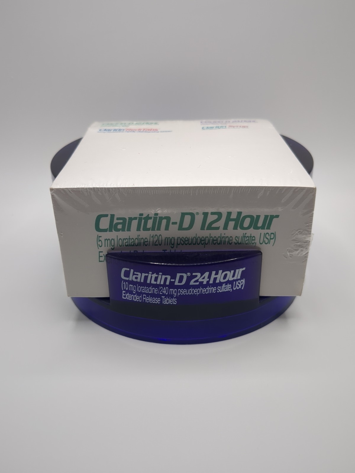 Claritin-D 24 Hour Loratadine Pharmaceutical Ad Sticky Notes & Holder Purple