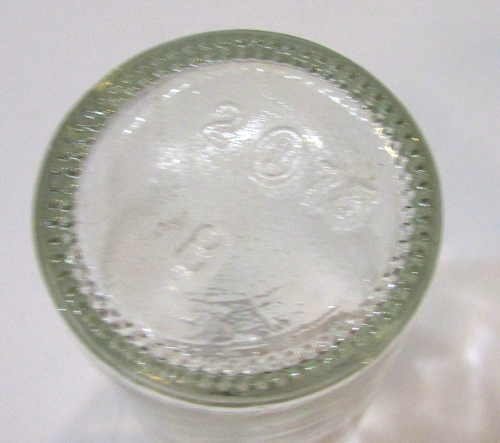 Vintage 40s Clear Glass Small 3″ Pharmaceutical Bottle Pharmacy Chemical Medical