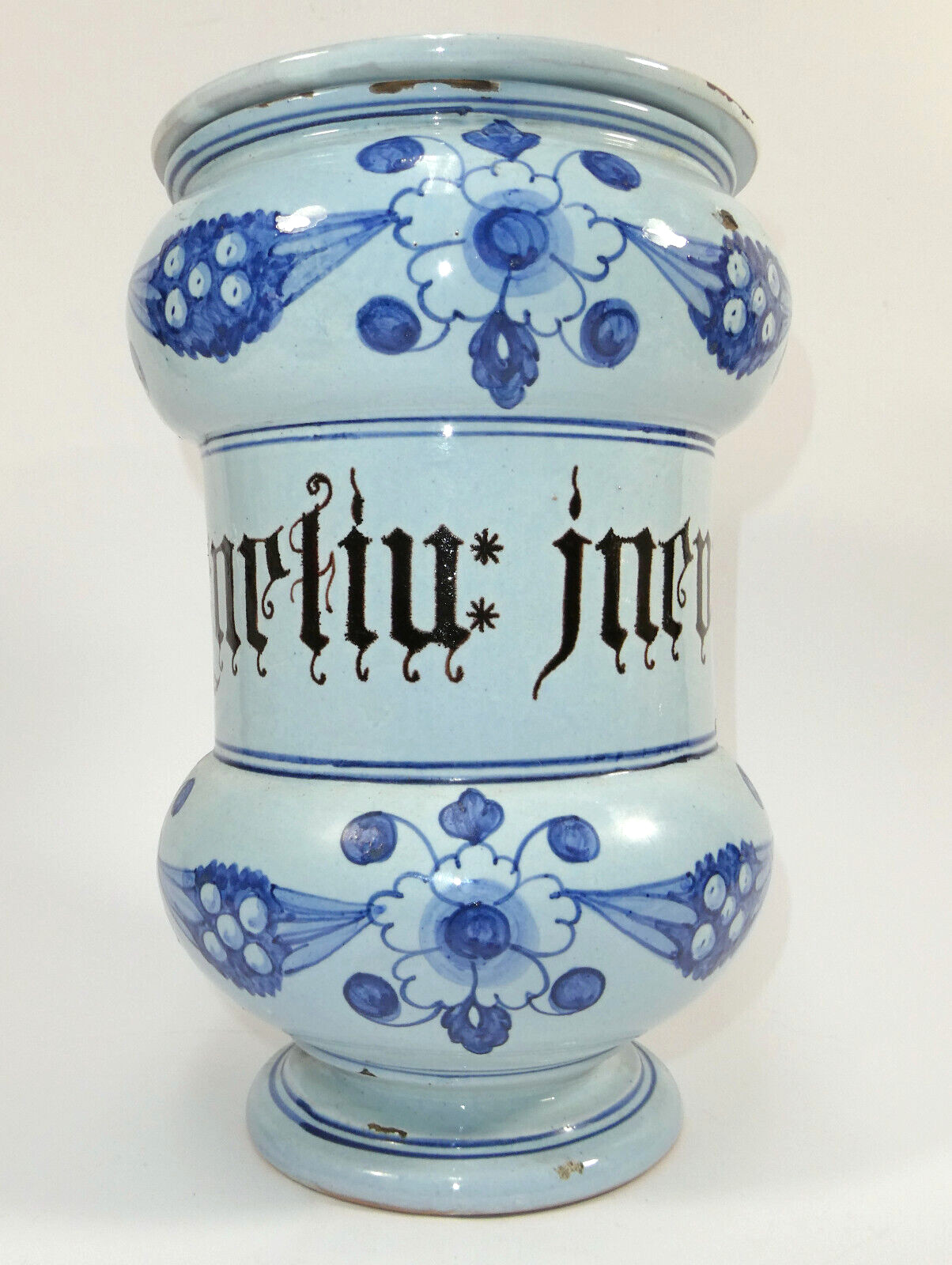 Faience Pharmacy Vessel Early 19th Century A-9
